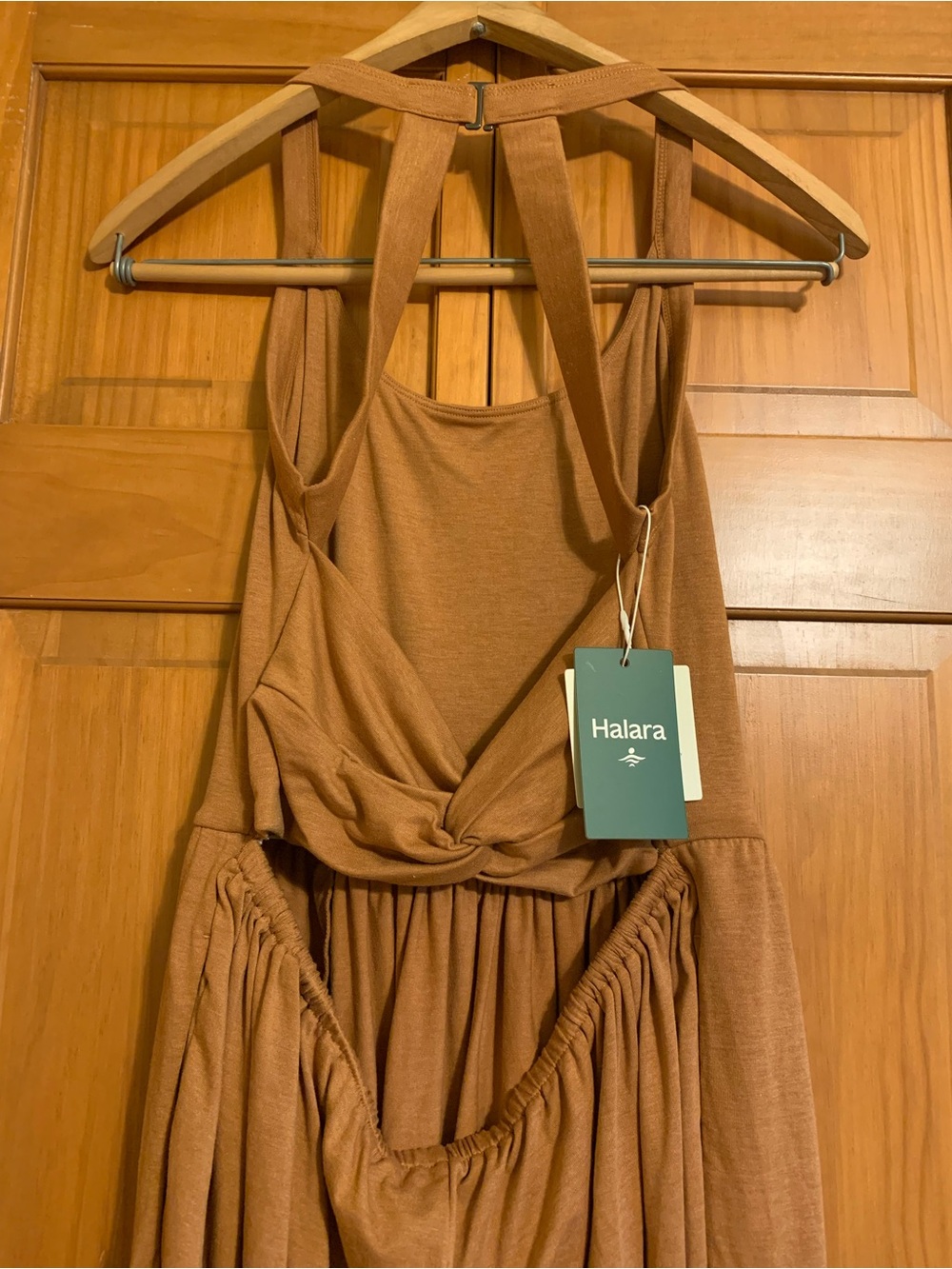 HALARA Women's Burnt Orange Halter Jumpsuit - Picture 3 of 6